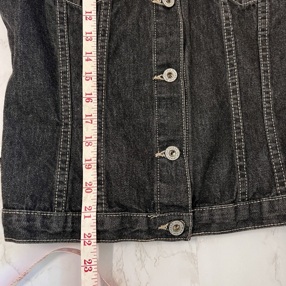 For Joseph for Nordstrom Jean Jacket Womens Small Black Denim 100% Cotton USA - Picture 14 of 16